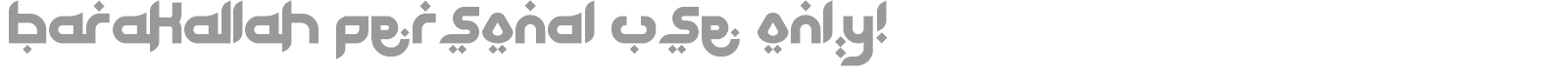 Barakallah font preview